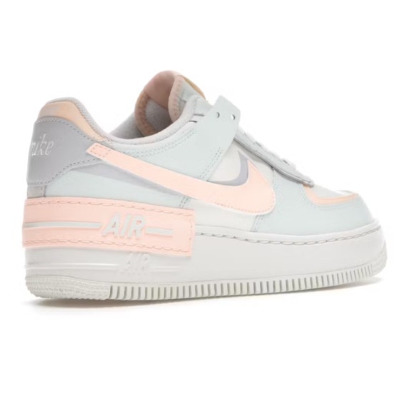 Nike Air Force 1 Low Shadow Green White and Pink Sneakers Size 10.5 - Picture 3 of 9